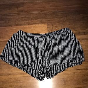 Flowy Black and White Stripped  H&M Shorts